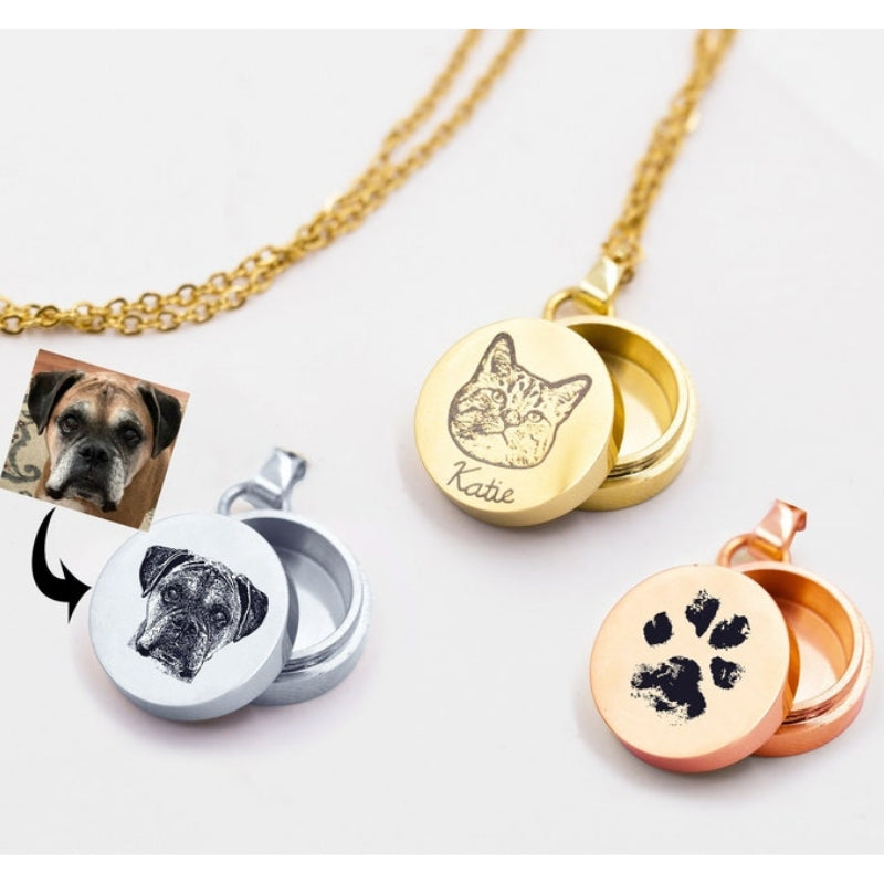 Custom Pet Cremation Ashes Necklace UNK08
