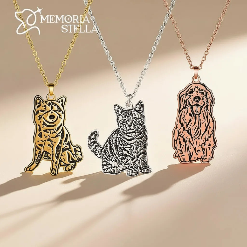 dog cat customize memorial necklace