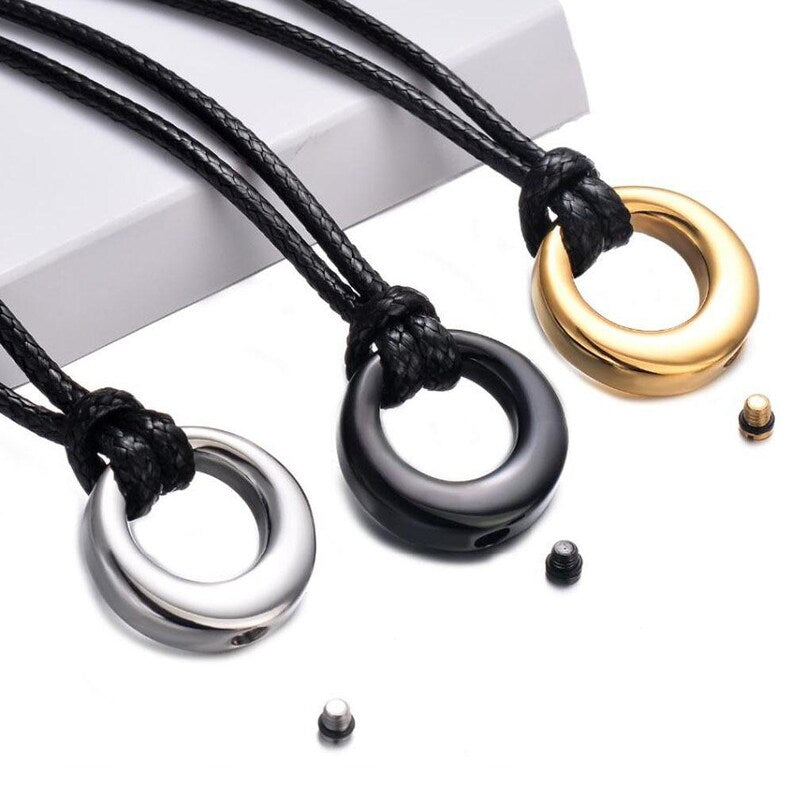 Customize Eternity Circle of Life Pets Ashes Necklace UNK02