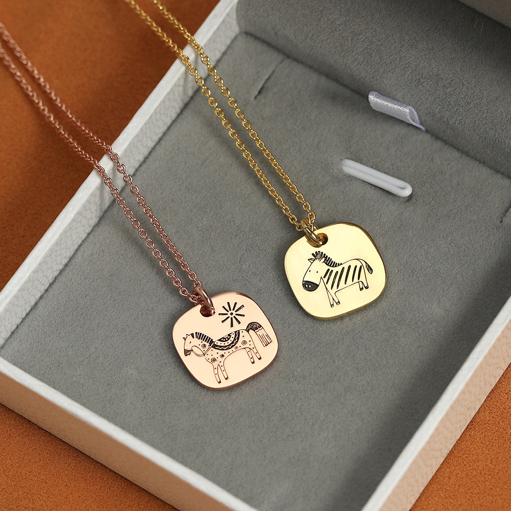 Minimal square photo pendant memorial keepsake for pet parents