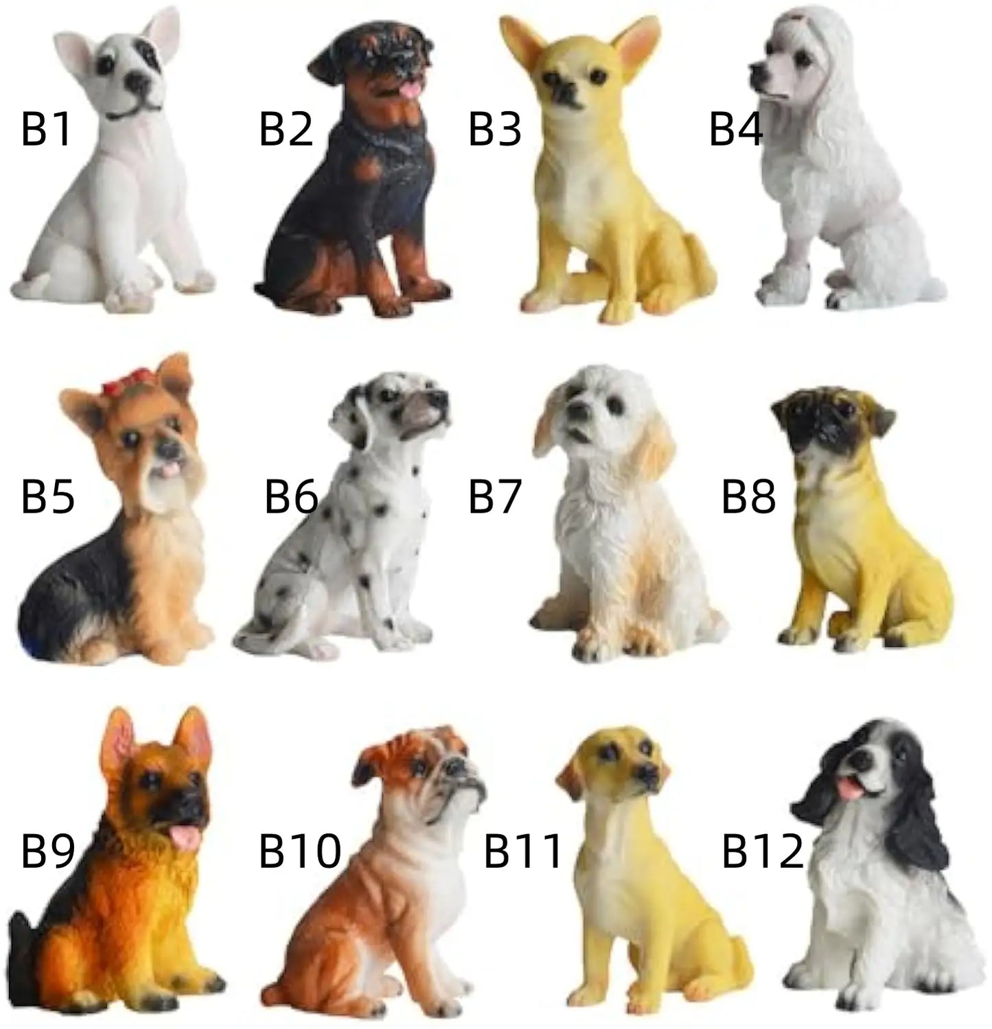 Resin Puppy Figures