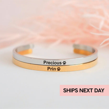 Engraved Cuff Bracelet – Personalized Open Bangle