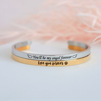 Engraved Cuff Bracelet – Personalized Open Bangle