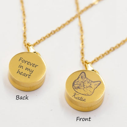 Custom Pet  Cremation Ashes Necklace UNK08