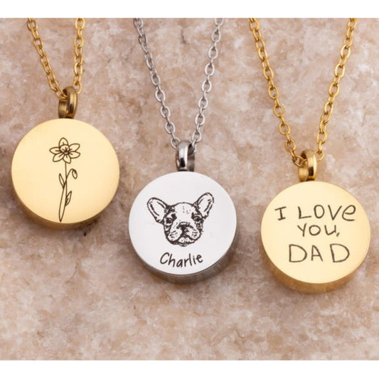 Custom Pet Ashes Necklace-UNK01