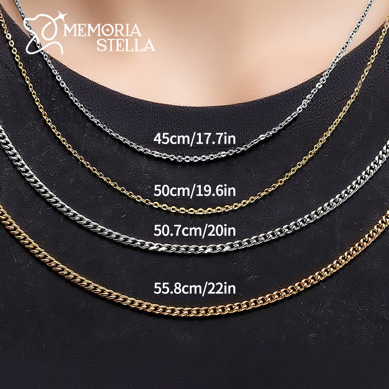 Size guide for pet photo necklace chains 18  20 22 inches 45 50 55 cm