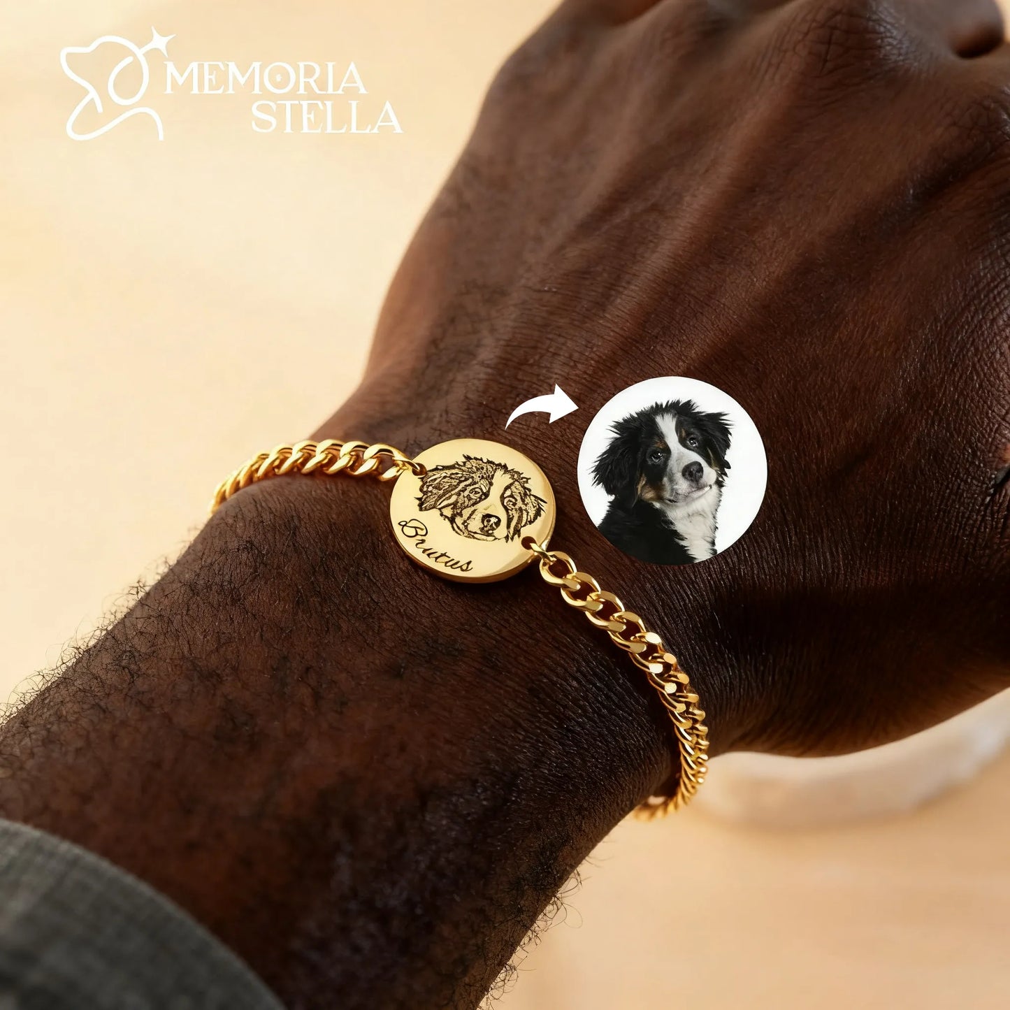 Men’s Pet Photo Bracelet