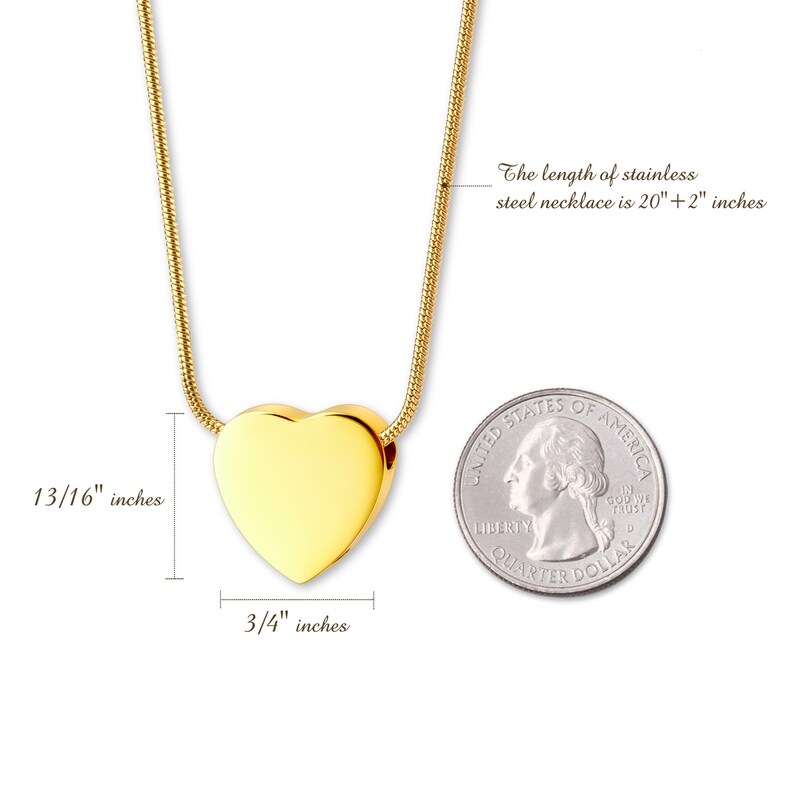Custom Pet Heart Cremation Ashes Necklace UNK07