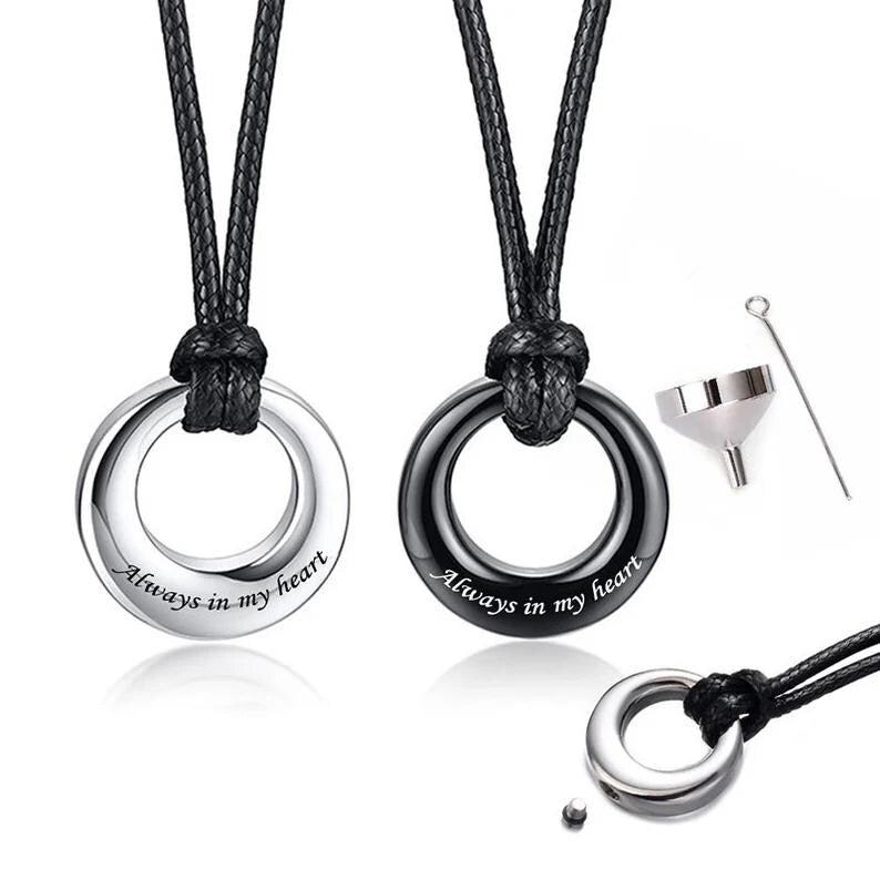 Customize Eternity Circle of Life Pets Ashes Necklace UNK02