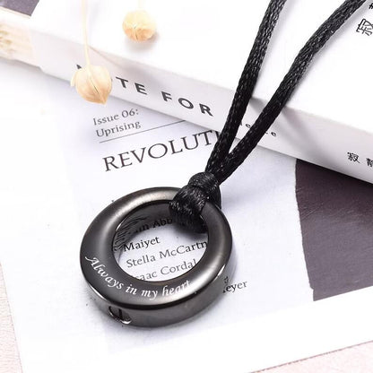 Customize Eternity Circle of Life Pets Ashes Necklace UNK02