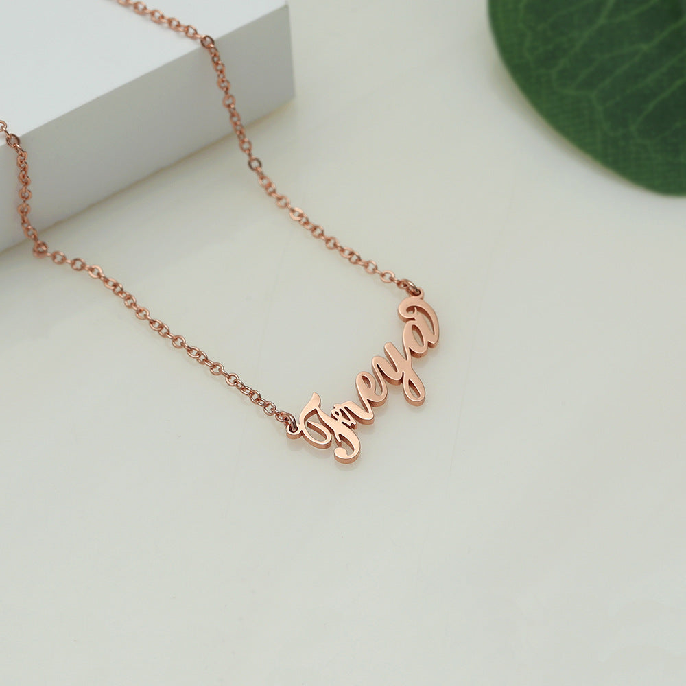 ✨ Custom Name Necklace (Script) – NK04