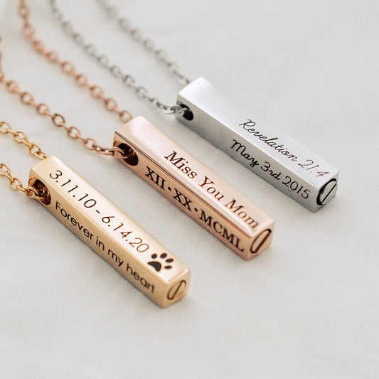 Customize Cube Cremation Urn Necklace UNK09