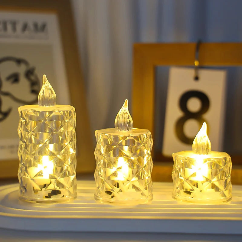 Flameless Candles with Switch 3Pcs